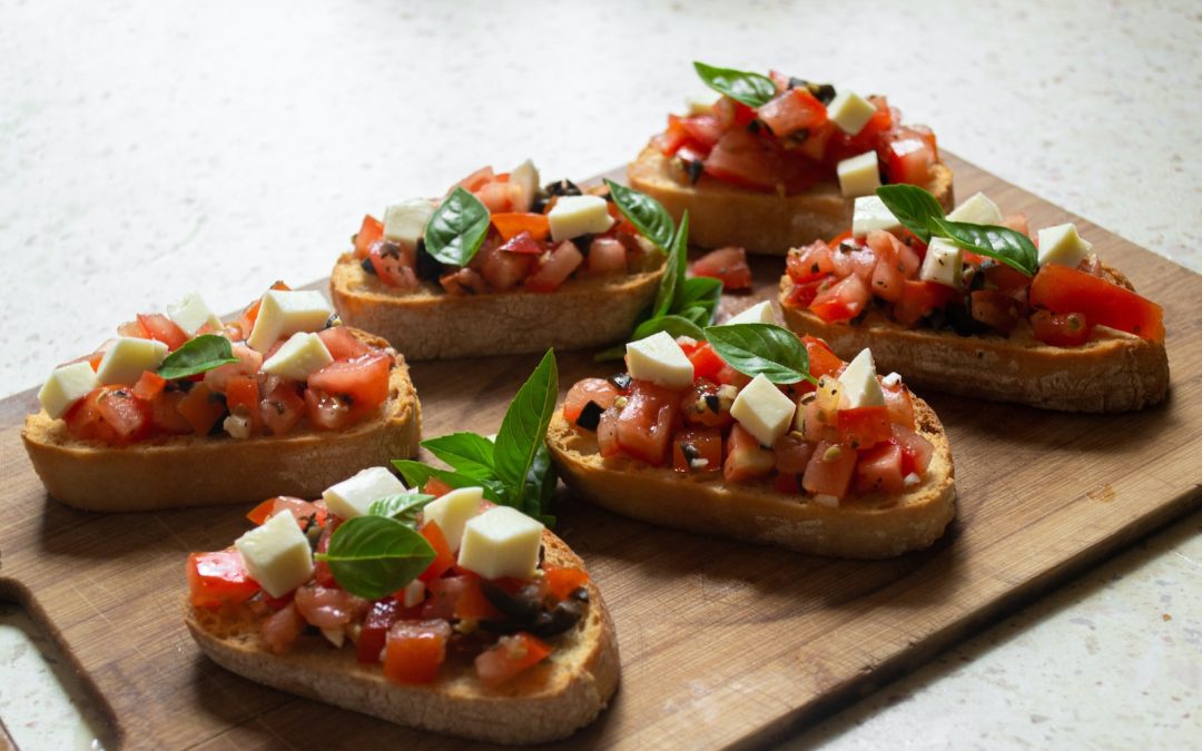 Mozzarella Basil Bruschetta