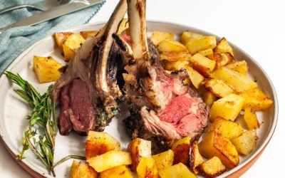 Herb-crusted Rack of Lamb with Pumpkin wedges