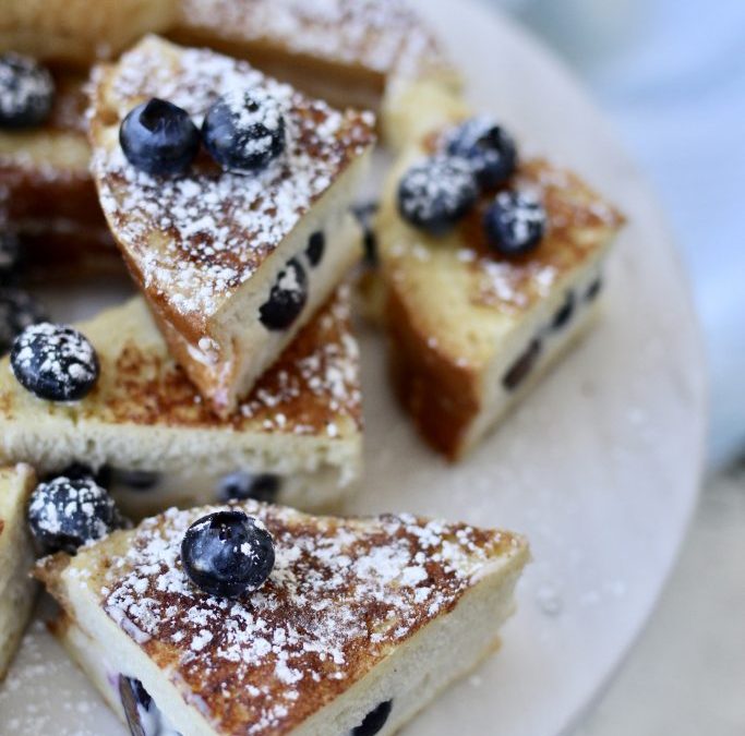 Blueberry Cream Cheese stuffed French Toast