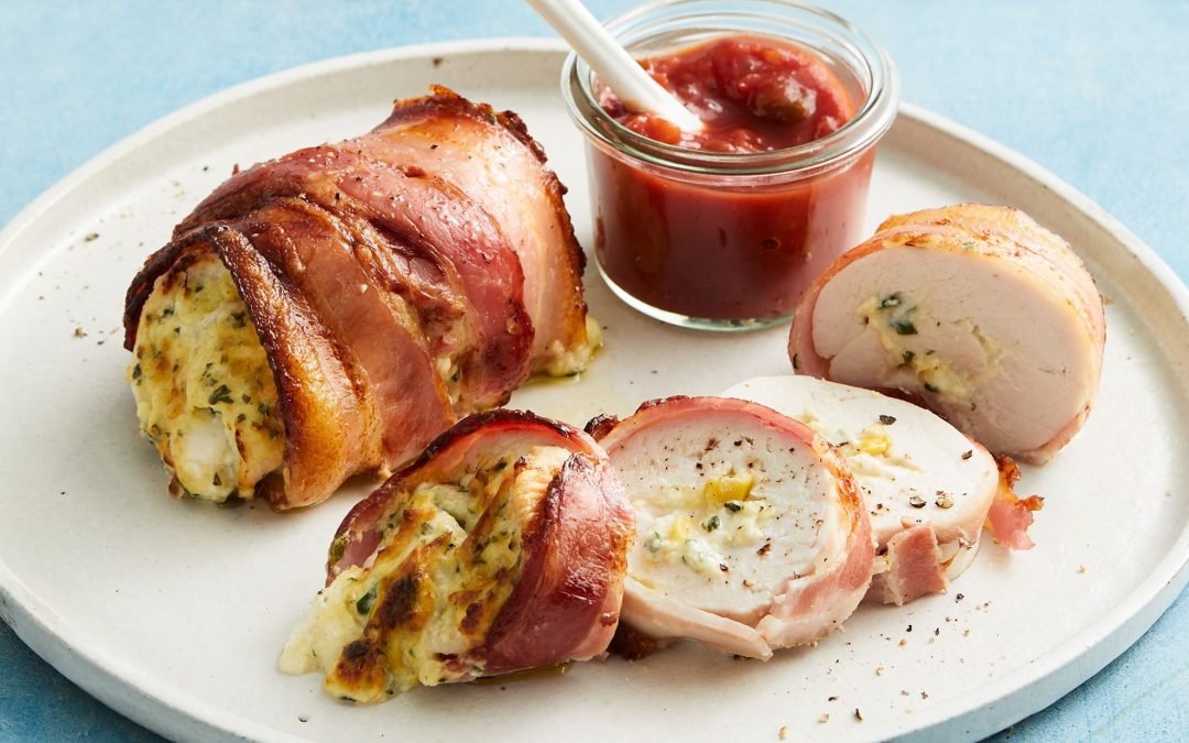 Chicken, Bacon and creamed Corn Roll-ups